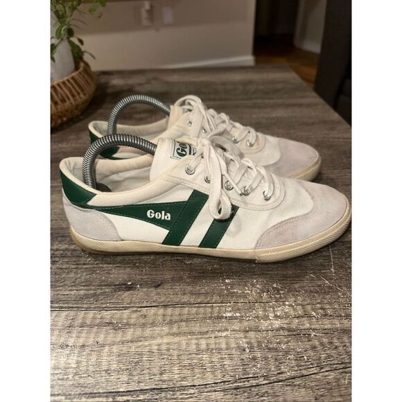 GOLA Badminton Sneaker in Off White & Green Men’s  Size 9